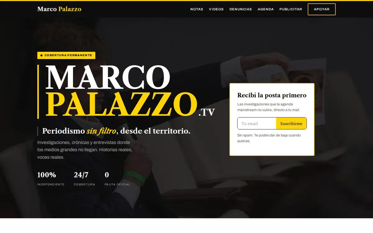 Portada de marcopalazzo.tv